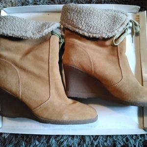 Light Brown Wedge Meryl boots